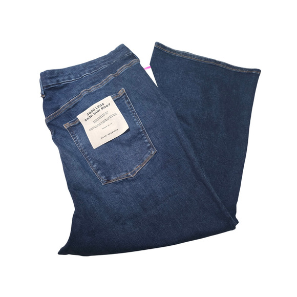 NwT Good American Plus Size 28 Good Legs Crop Mini Boot Jeans - Picture 1 of 4